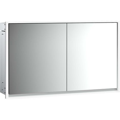 Armario con espejo iluminado emco loft, 1300mm, 2 puertas, modelo