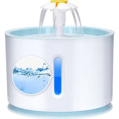 Monopoly USB-Wasserspender mit LED-Beleuchtung, Blumen- und Blütenblattmotiv, 100–240 V, Blau (1/5)