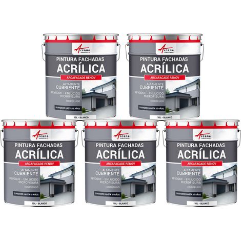 Pintura acrílica para exteriores, impermeable y duradera para fachadas exteriores - ARCAFAÇADE RENOV