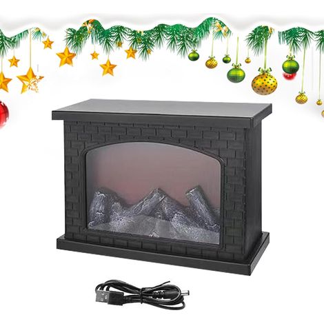 Lanternes décoratives pour cheminée Lampe à feu LED portable Alimentation par piles USB - Lampe de table décorative sans flamme pour intérieur ou extérieur, balcon, porche, terrasse, jardin, salon (1/5)