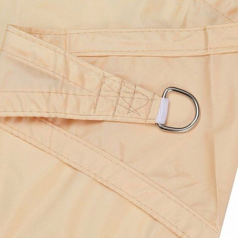 Voile d'ombrage imperméable rectangulaire Protection UV pour terrasse jardin (crème, rectangle de 23 mètres) (1/5)