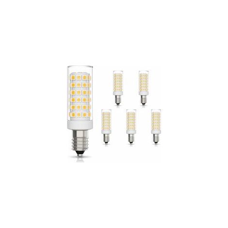 6 Pack E14 LED Ampoule 9W Équivalent Halogène 75W, Blanc Chaud 3000K Non-Dimmable 360°Angle Faisceau pour Hotte Aspirante Lampe de Chevet Cuisine (1/5)