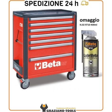 Beta C37/7 Cassettiera mobile vuota 7 cassetti - Rosso (1/5)