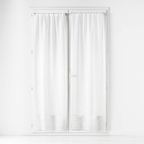 Paire de Voilage Passe-Tringle "Carlin" 70x200cm Naturel (1/3)
