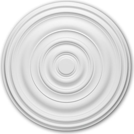 Profhome Decor – Rosace de plafond blanche Ø 74,5 cm – Mousse de polyuréthane rigide – Légère et solide – Pour intérieur et extérieur