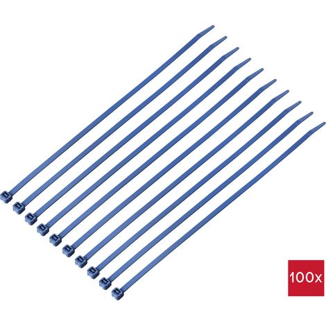 TRU COMPONENTS TC-12533356  Kabelbinder 280 mm 4.8 mm Blue Metall detektierbar 100 St.
