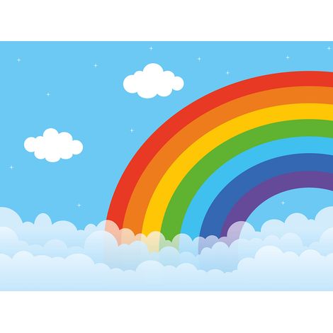 Papier peint panoramique Enfants - Arc-en-ciel - 130 cm x 98 cm (1/2)