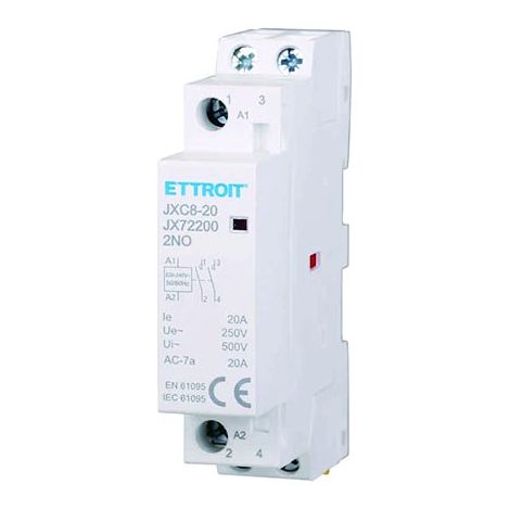 ETTROIT Modularschütz DIN 2P 220V 20A 2 Kontakte NO 2NO - JX72200 (1/2)