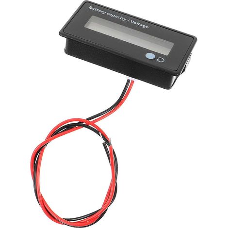 Testeur de capacité de batteries au plomb-acide et au lithium 12V/24V/36V/48V avec voltmètre et écran LCD (bleu)-Blue