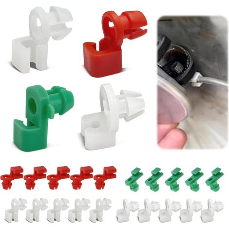 24PCS Portière Voiture Clips Tige,Clips de retenue de Tige de Verrouillage de Porte de Voiture,Clips de Fixation pour Barre de Verrouillage,Clips Tige Serrure Port,Tige de 2,0-3,5mm/Trou de 5,5-6,5mm (1/5)