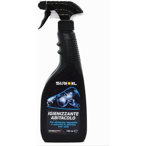 Trade Shop - IGIENIZZANTE ABITACOLO 750ML SPRAY PULITORE CRUSCOTTO PLASTIC AUTO MOTO SIRIGIEN -