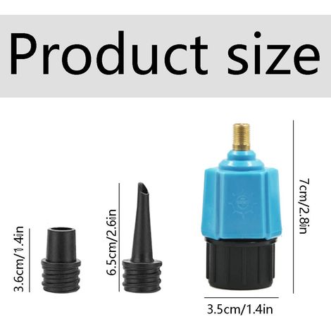 Adaptateur de Valve bateau en caoutchouc bateau gonflable anneau de natation buse de gaz pompe de pneu de voiture conversion tête de gaz quatre pièces (1/4)