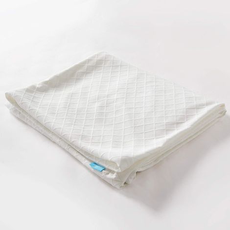 Bamboo Mattress Topper Cover, Breathable, Anti-Allergy and Anti-Dust Mite, Suitable for Mattress Topper 4 to 6 cm Height (180 x 200 cm) (1/5)