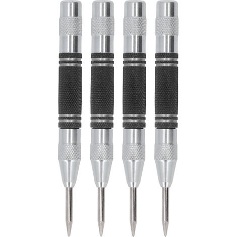 Lot de 4 pointeaux automatiques en acier rapide 5 pouces pour installation et maintenance, noir et blanc (1/5)