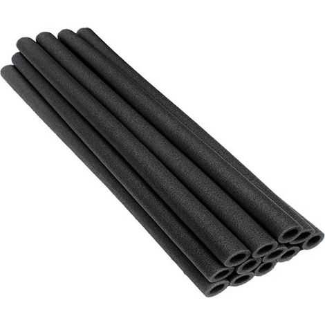 Juego de 12 postes para trampolín con cubiertas anticolisión, postes de espuma y accesorios para equipos de juego al aire libre (negro, 88 x 4,5 cm). (1/5)