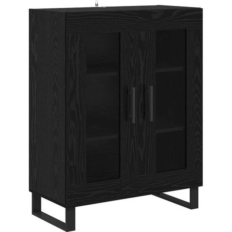 Sideboard Black Oak 69.5 x 34 x 90 cm Engineered Wood vidaXL (1/5)