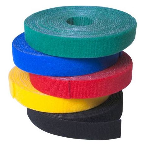 Fascetta in velcro per organizzare i cavi Logilink, 16 mm, 4 m, colore giallo.