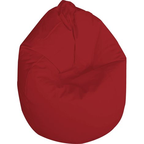 Poltrona Sacco Pouf in poliestere 70x110 cm Ariel Rosso