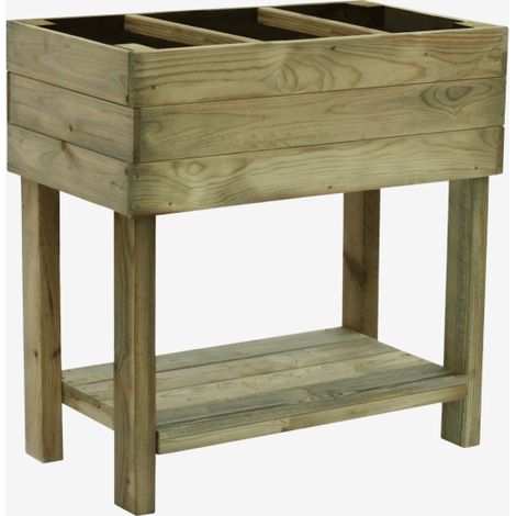 Carré potager en bois Paprika - 80 x 40 x 87 cm - 50L - CERLAND (1/3)