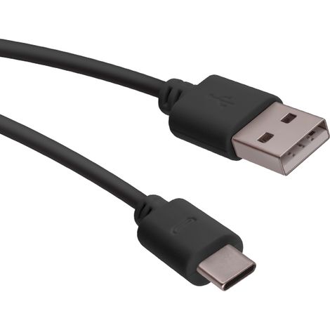 1m USB Typ C 3.1 Ladekabel Datenkabel Kabel Schwarz (1/2)