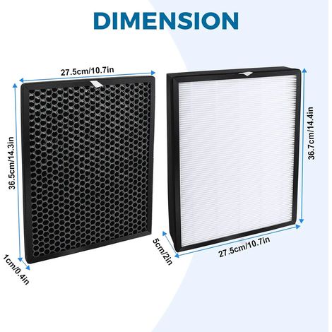 Filtre de remplacement FY2420/FY2422 compatible avec les purificateurs d'air Philips séries AC2889, AC2887 et AC2882. Filtre à charbon actif FY2422. (1/4)