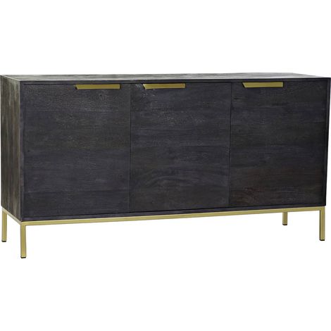 Buffet élégant noir et doré pour intérieur moderne - Noir avec touches dorées (1/5)