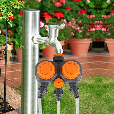 G3/4'' Gartenbewässerungs-Steuerschalter mit mechanischem Doppelkopf-Timer (1/5)