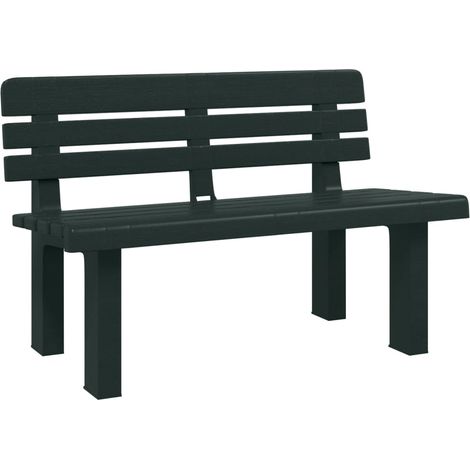 Banc de jardin  Banc extérieur  Banquette de jardin vert 110x52x71 cm polypropylène (1/5)