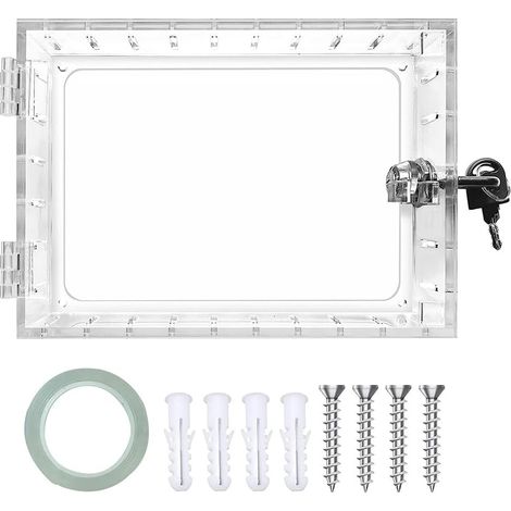 Boîte de Verrouillage de Thermostat avec Clé, Protection de Thermostat Transparente pour Thermostat Mural, Convient Aux Thermostats 6,5 Pouces 3,9 Pouces 2 Pouces D Transparent (1/5)