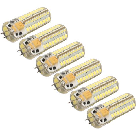 G4 6 x 7W 72LED kaltweiße Silikon-LED-Lampen, AC/DC12V, CE/ROHS-zertifiziert, ideal für Kronleuchter, Deckenleuchten, Wandleuchten und Tischlampen. (1/5)