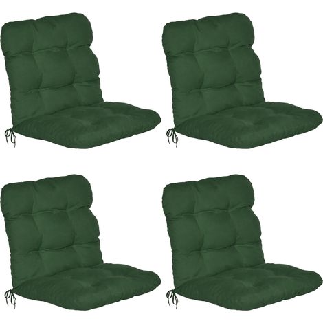 Beautissu 4er Set Niederlehner Auflage Flair NL 100x50x8 cm	dunkelgrün