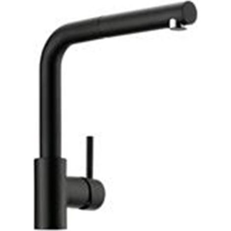 Naber LINEA Küchenarmatur Arco 2 mit ausziehbarem Auslauf schwarz matt Hochdruck (1/4)