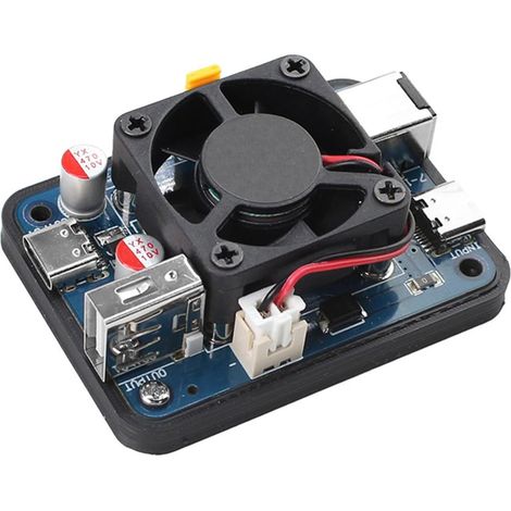 5V 5A PD-Netzteil-Erweiterungsplatine für Raspberry Pi 5, 12V auf 5V Spannungswandler-Erweiterungsplatine, Abwärts-Netzteilmodul mit Lüfter (1/5)