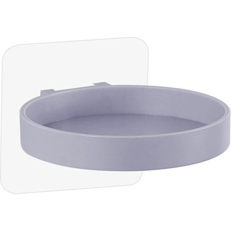 Jabonera de pared, estante de almacenamiento para baño - Gris