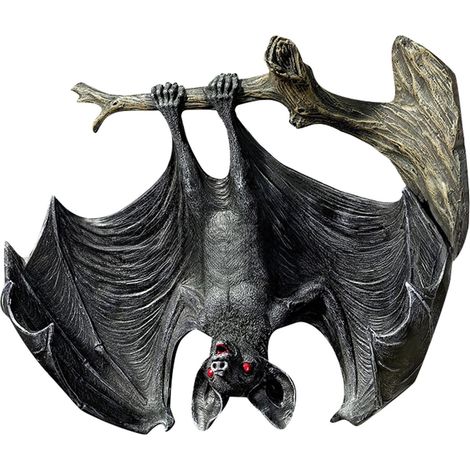 Ornement Chauve-Souris - Résine Artisanale - Décoration Halloween Intérieur Extérieur - Figurine Accrochable ou Sur Pied - 1 Pièce (1/5)