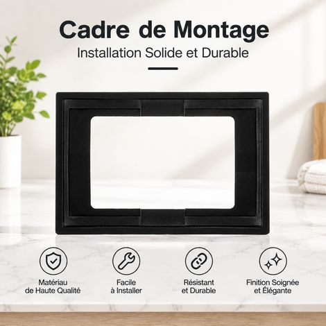 Cadre 2 postes 80120mm noir toucher doux (soft-touch) Série Z 18 × 11 × 8 cm – Livraison gratuite