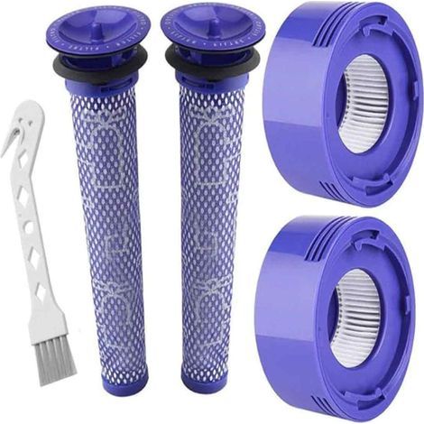 Filtre pour Dyson V8/V7, Filtres de Rechange Lavables pour Aspirateur Dyson V7/V8 Absolute et Animal, Accessoire Aspirateur pour Dyson V8 Avec 2 Post-Filtres HEPA, 2 Pré-Filtres, 1 Outil de Nett (1/5)