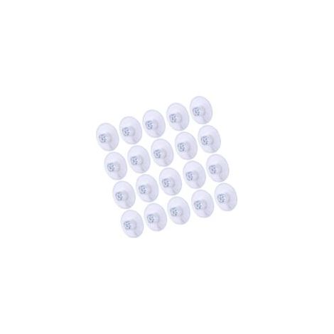 Favson 20 Paquets de 45mm grande Ventouse en Plastique PVC Ventouses sans Crochet, clairement (1/5)