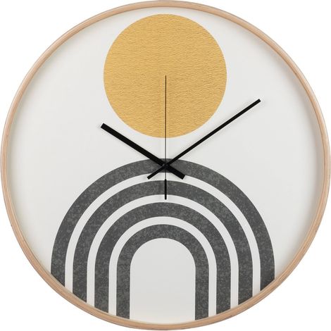 Wanduhr aus natürlichem Metall, 60 x 4,5 x 60 cm (1/5)