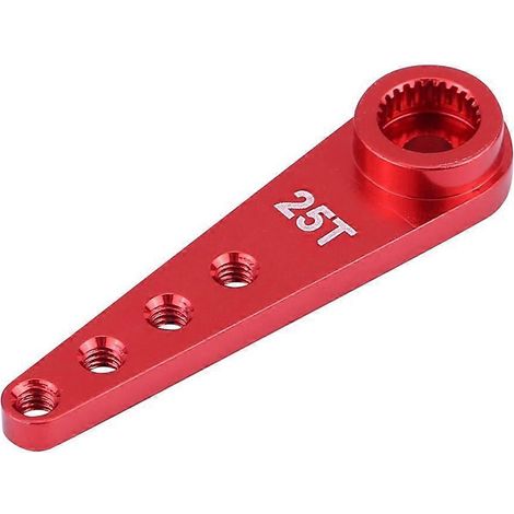 Bras de direction en métal Alloy WPL1627R 25T amélioré pour voiture RC 1:16 rouge (1/5)