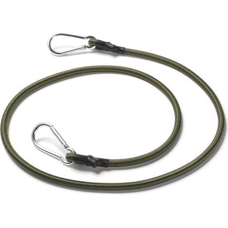 Mousqueton élastique pour extérieur, corde élastique réglable de 8 mm avec mousqueton – Corde élastique pour l'extérieur, le camping, les bagages, le porte-vélo (130cm) (1/5)