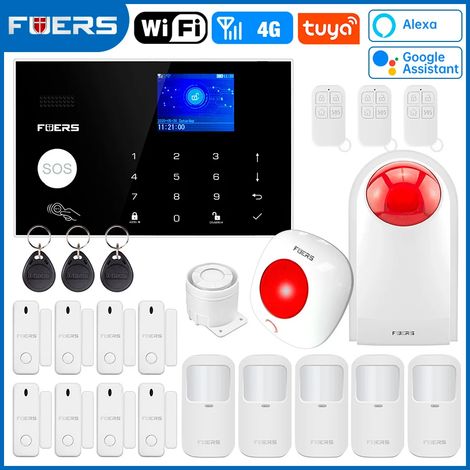 (Pack 3) Système d'alarme intelligent Wi-Fi 4G, système d'alarme antivol et de sécurité sans fil pour la maison (1/5)