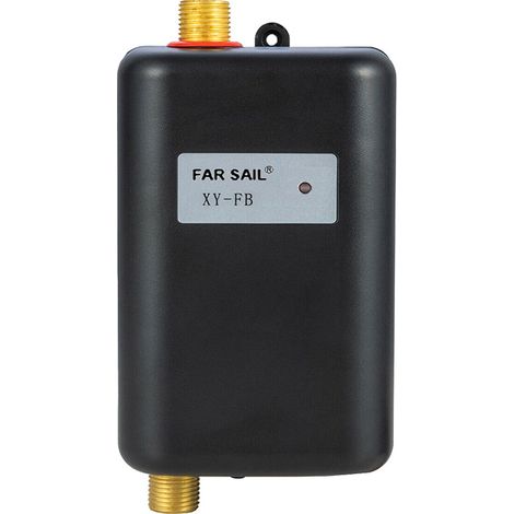 Calentador de agua eléctrico instantáneo de 220 V y 3400 W, apto para convertir agua fría en caliente. Temperatura de flujo ajustable para cocina y baño (negro). (1/5)