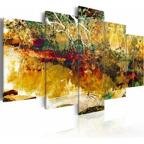 Tableau jardin abstraction - 200 x 100 cm (1/4)