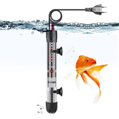 Aquarium Heater 50 W, Submersible Glass Heater Adjustable Temperature Aquarium Heater with Suction Cup Built-in Thermometer External Temperature Regulator for Aquarium 20L-60L (1/5)