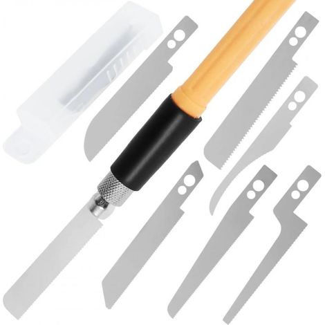 Mini Scie Manuelle - Lame 3 À 5 Pouces - Dents 20 À 30 Par Pouce - Pour Maquettes Bois Plastique Et Modélisme - 1 Pièce (1/5)