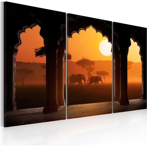 Quadro - Africa tranquilla - trittico - 90x60 (1/4)