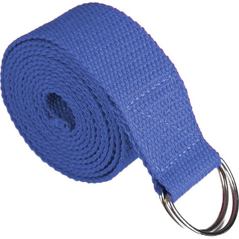 Sangle De Yoga - Coton Épais Avec Anneaux En Métal Réglables - Pour Étirements Et Pilates - 1 Pièce (1/5)