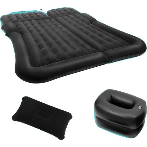 Matelas Gonflable, 175 x 130 cm, Matériau PVC et Velours, Compatible avec Voitures Compactes et SUV, Comprend Pompe à Air et Oreillers, Plage de Température -13°C à 60°C (1/5)