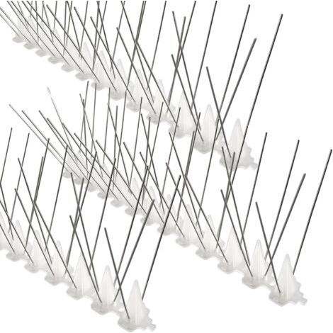 BUNTHAUS Pic Anti Pigeon (25 cm, 15 pièces), Anti Pigeon en Acier Inoxydable+Plastique, Pique Anti Pigeon pour Balcon, Repulsif Pigeon, Très dissuasif pour Les Oiseaux. (1/5)